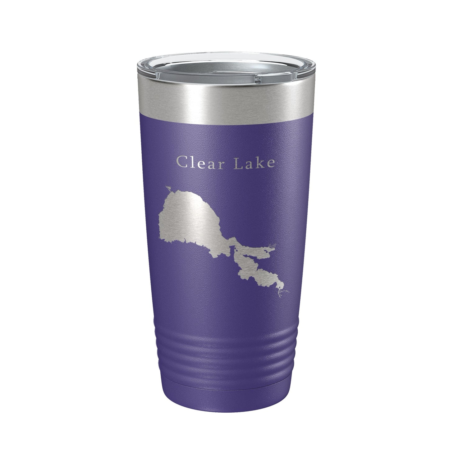 Clear Lake Map Tumbler Travel Mug Insulated Laser Engraved Coffee Cup California 20 oz-15