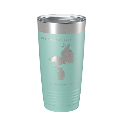 Chapman Lakes Map Tumbler Travel Mug Insulated Laser Engraved Coffee Cup Indiana 20 oz-12