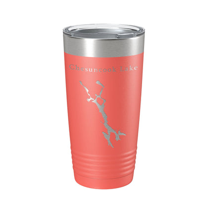Chesuncook Lake Map Tumbler Travel Mug Insulated Laser Engraved Coffee Cup Maine 20 oz-20