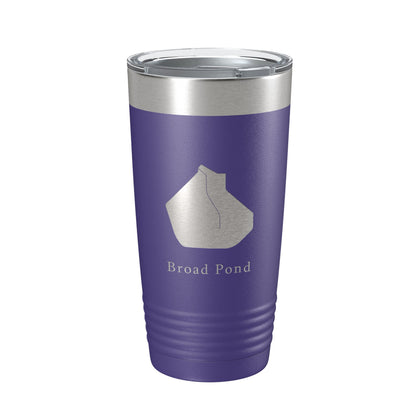 Broad Pond Tumbler Lake Map Travel Mug Insulated Laser Engraved Coffee Cup Indiana 20 oz-15