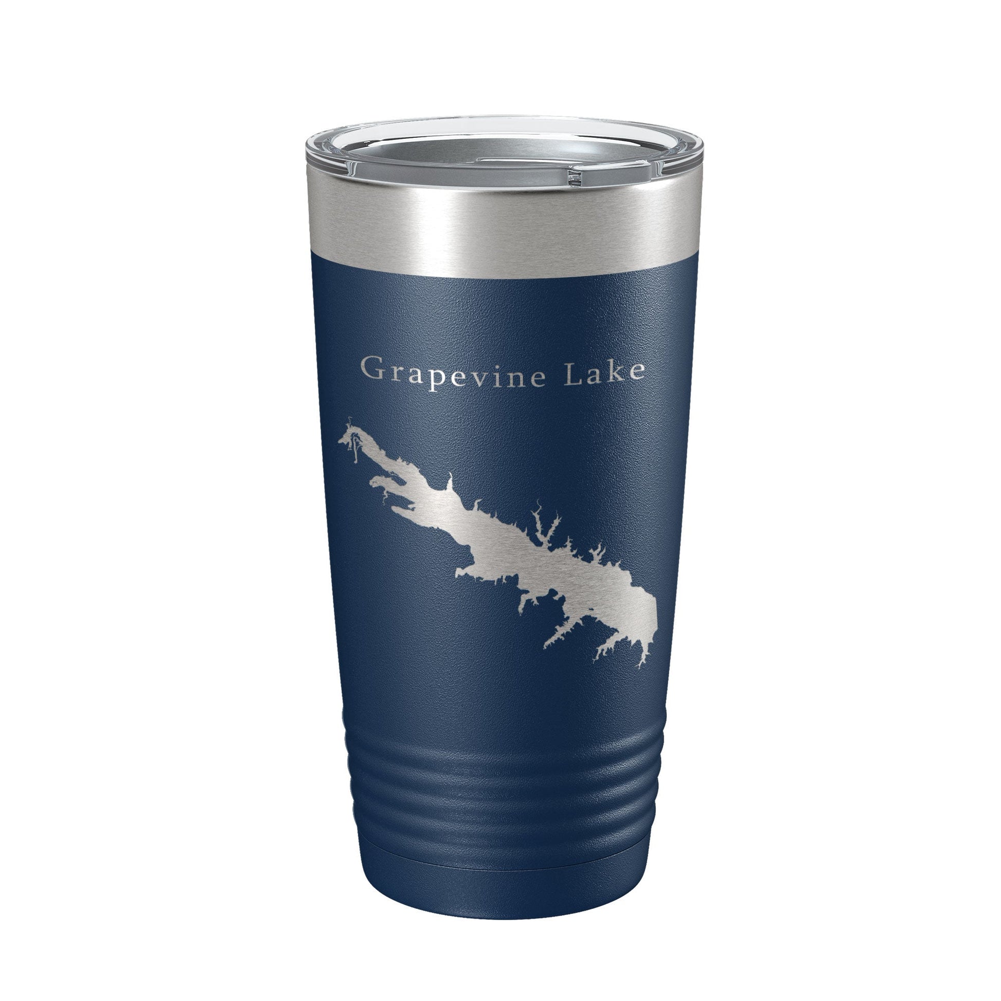 Grapevine Lake Map Tumbler Travel Mug Insulated Laser Engraved Coffee Cup Texas 20 oz-2