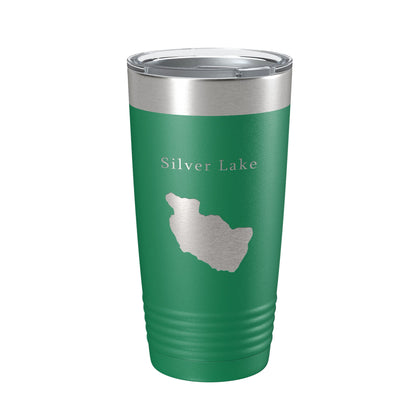 Silver Lake Map Tumbler Travel Mug Insulated Laser Engraved Coffee Cup Maine 20 oz-9