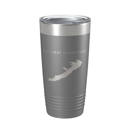 Crystal Reservoir Tumbler Lake Map Travel Mug Insulated Laser Engraved Coffee Cup Colorado 20 oz-16