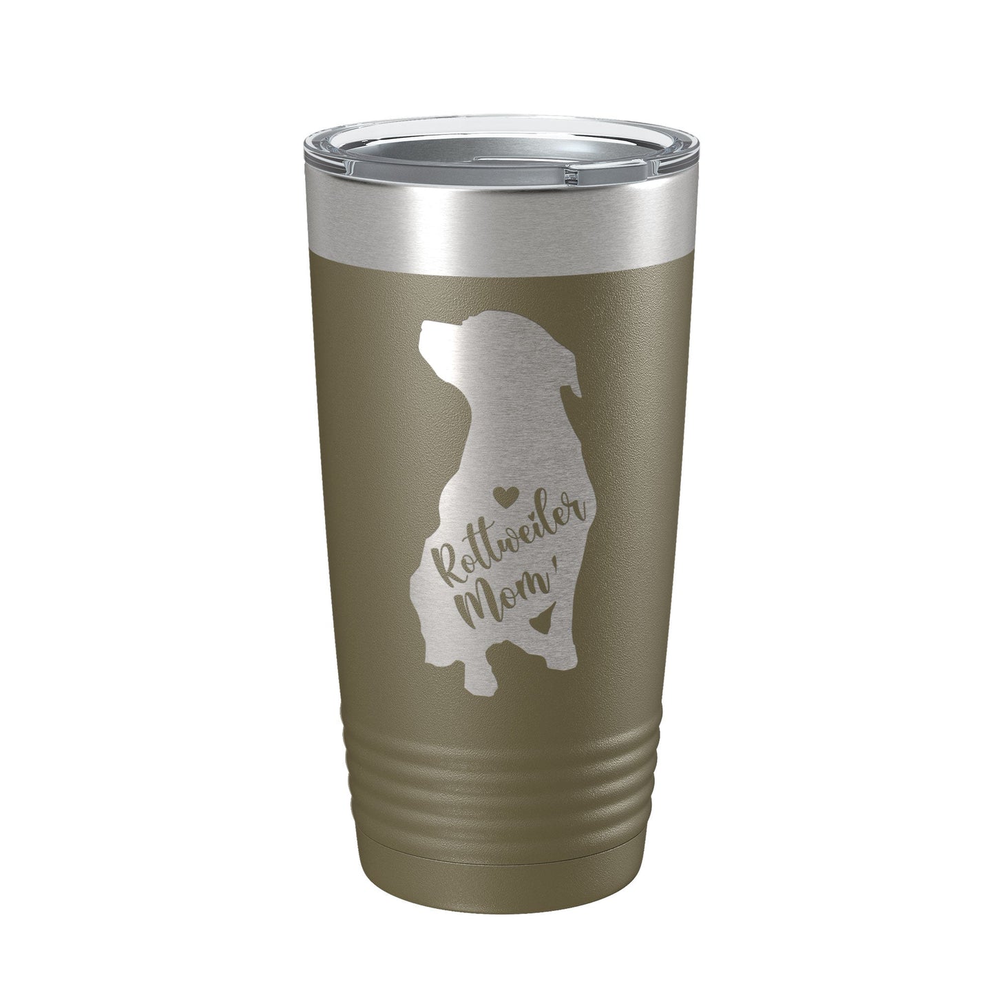 Rottweiler Mom Tumbler Dog Travel Mug Gift Insulated Laser Engraved Coffee Cup Rottie 20 oz-21