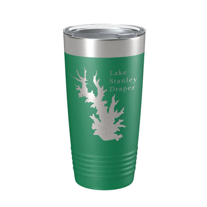Lake Stanley Draper Map Tumbler Travel Mug Insulated Laser Engraved Coffee Cup Oklahoma 20 oz-9