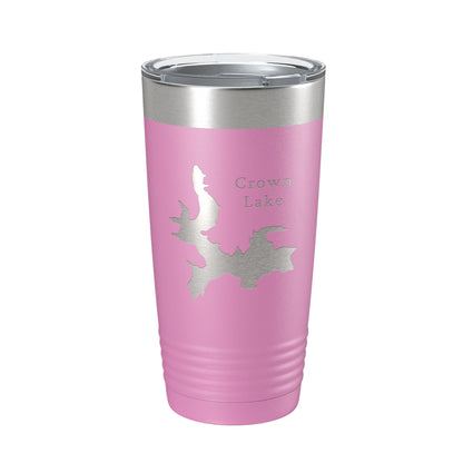 Crown Lake Map Tumbler Travel Mug Insulated Laser Engraved Coffee Cup Arkansas 20 oz-14