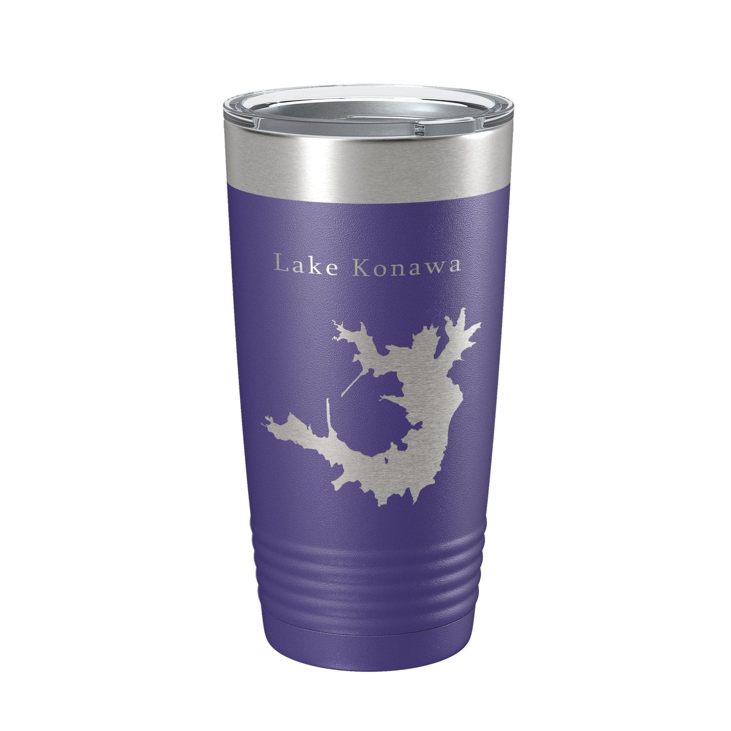 Lake Konawa Map Tumbler Travel Mug Insulated Laser Engraved Coffee Cup Oklahoma 20 oz-15