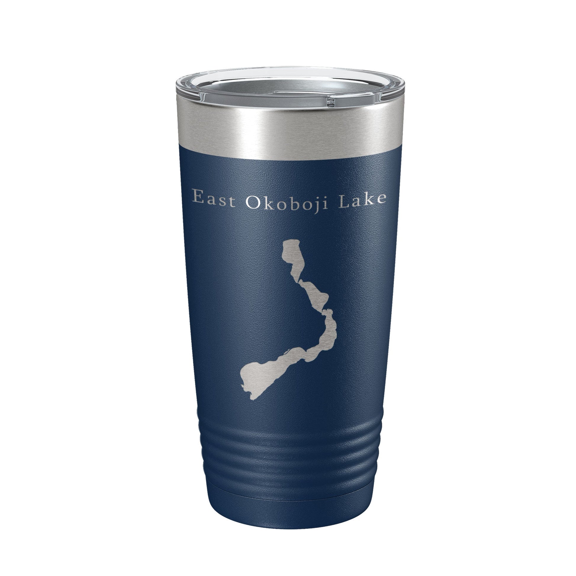 East Okoboji Lake Map Tumbler Travel Mug Insulated Laser Engraved Coffee Cup Iowa 20 oz-2