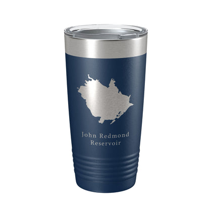John Redmond Reservoir Tumbler Lake Map Travel Mug Insulated Laser Engraved Coffee Cup Kansas 20 oz-8