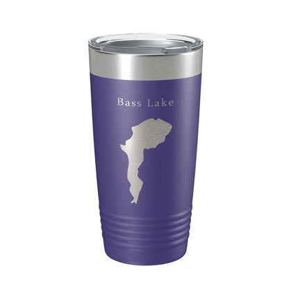 Bass Lake Map Tumbler Travel Mug Insulated Laser Engraved Coffee Cup North Carolina 20 oz-15