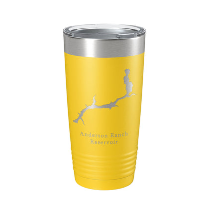 Anderson Ranch Reservoir Tumbler Lake Map Travel Mug Insulated Laser Engraved Coffee Cup South Fork Boise River Idaho 20 oz-19