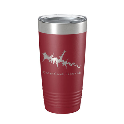 Cedar Creek Reservoir Tumbler Lake Map Travel Mug Insulated Laser Engraved Coffee Cup Alabama 20 oz-18