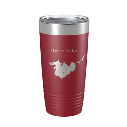 Heron Lake Map Tumbler Travel Mug Insulated Laser Engraved Coffee Cup New Mexico 20 oz-18