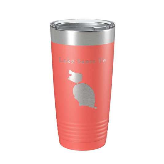 Lake Santa Fe Map Tumbler Travel Mug Insulated Laser Engraved Coffee Cup Florida 20 oz-20