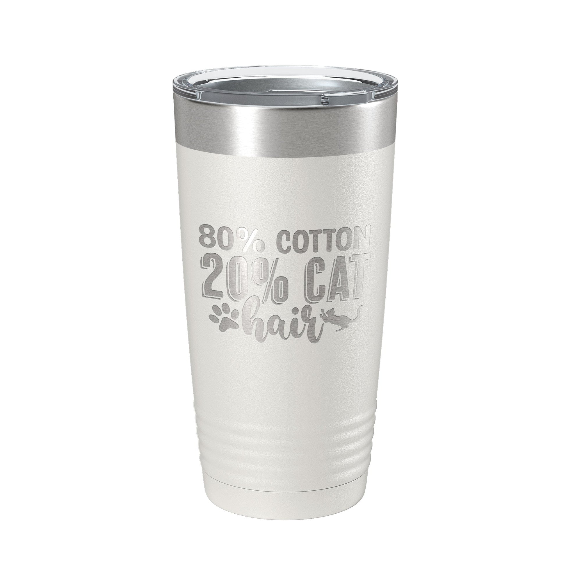 Cat Hair Joke Tumbler Funny Cat Lover Gift Travel Mug Insulated Laser Engraved Coffee Cup 20 oz-1