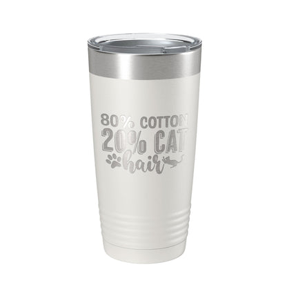 Cat Hair Joke Tumbler Funny Cat Lover Gift Travel Mug Insulated Laser Engraved Coffee Cup 20 oz-1