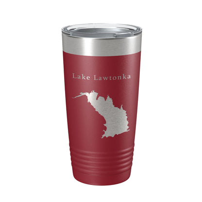 Lake Lawtonka Map Tumbler Travel Mug Insulated Laser Engraved Coffee Cup Oklahoma 20 oz-18