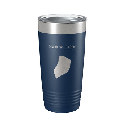 Nambe Lake Map Tumbler Travel Mug Insulated Laser Engraved Coffee Cup New Mexico 20 oz-2