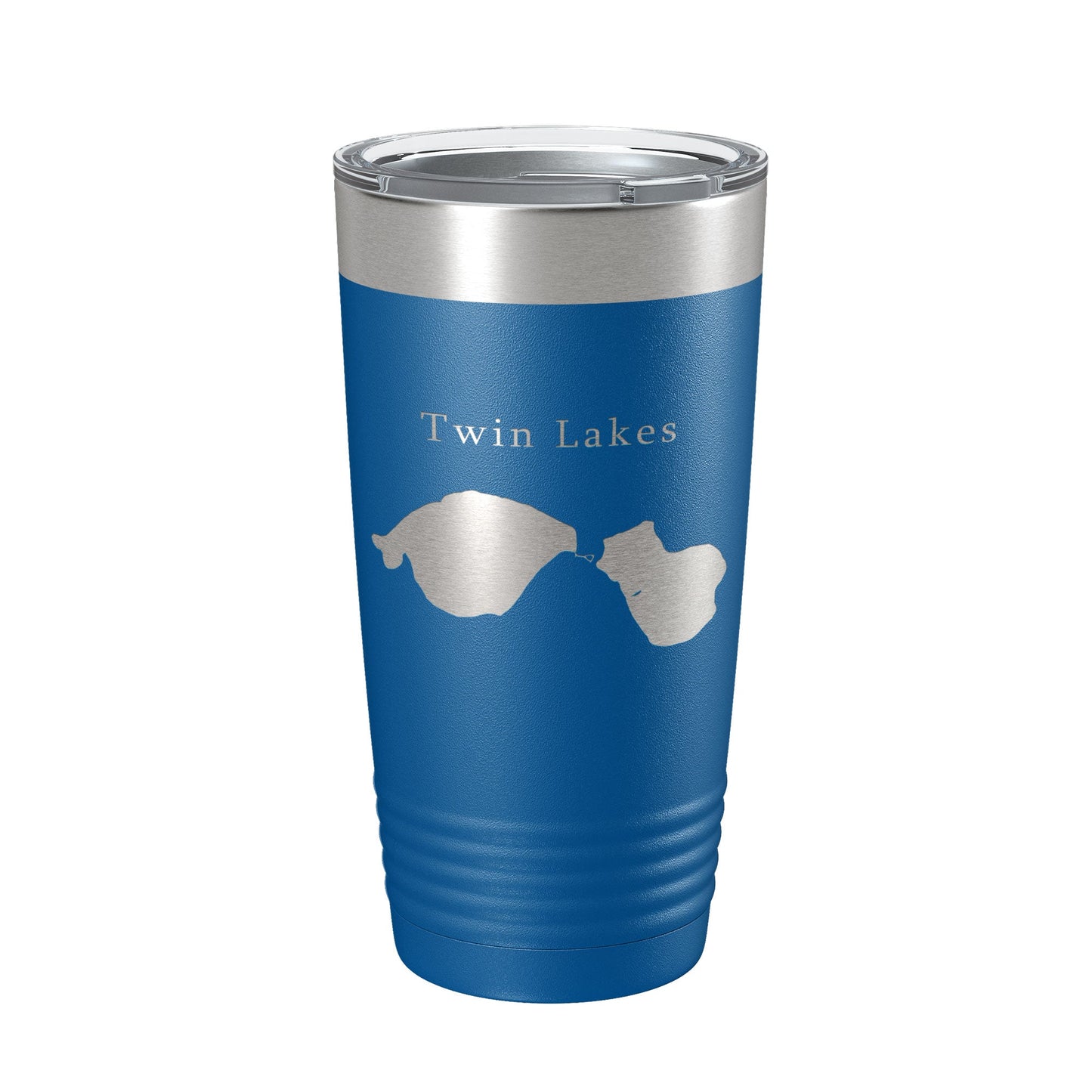 Twin Lakes Map Tumbler Travel Mug Insulated Laser Engraved Coffee Cup Lewiston Montmorency County Michigan 20 oz-6