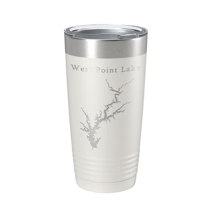 West Point Lake Map Tumbler Travel Mug Insulated Laser Engraved Coffee Cup Alabama Georgia 20 oz-7