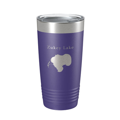 Zukey Lake Map Tumbler Travel Mug Insulated Laser Engraved Coffee Cup Huron River Chain of Lakes Michigan 20 oz-15