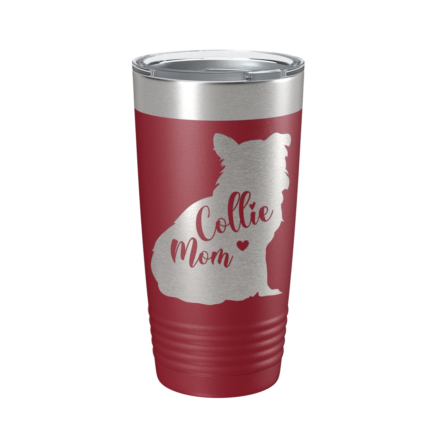Collie Mom Tumbler Dog Travel Mug Gift Insulated Laser Engraved Coffee Cup 20 oz-18