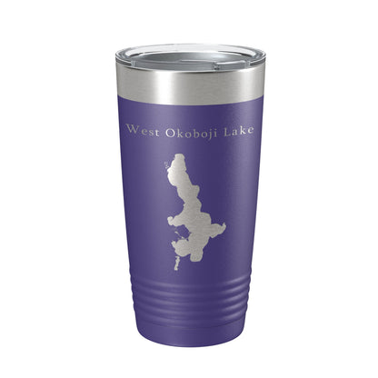 West Okoboji Lake Map Tumbler Travel Mug Insulated Laser Engraved Coffee Cup Iowa 20 oz-15