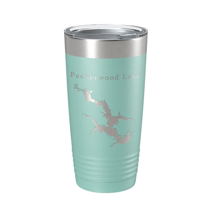 Peckerwood Lake Map Tumbler Travel Mug Insulated Laser Engraved Coffee Cup Hartz Reservoir Arkansas 20 oz-12