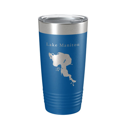 Lake Manitou Map Tumbler Travel Mug Insulated Laser Engraved Coffee Cup Indiana 20 oz-6