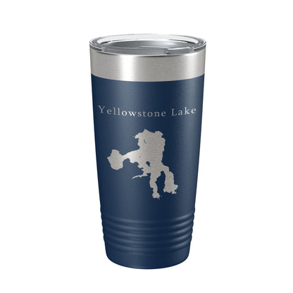 Yellowstone Lake Map Tumbler Travel Mug Insulated Laser Engraved Coffee Cup Wyoming 20 oz-8