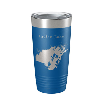 Indian Lake Map Tumbler Travel Mug Insulated Laser Engraved Coffee Cup Ohio 20 oz-6