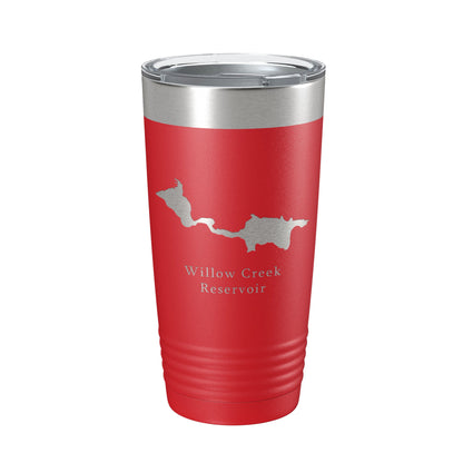 Willow Creek Reservoir Arapaho Tumbler Lake Map Travel Mug Insulated Laser Engraved Coffee Cup Colorado 20 oz-10