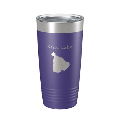 Sand Lake Map Tumbler Travel Mug Insulated Laser Engraved Coffee Cup Michigan 20 oz-15