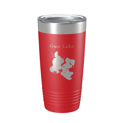 Gun Lake Map Tumbler Travel Mug Insulated Laser Engraved Coffee Cup Michigan 20 oz-10