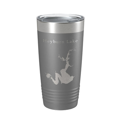 Heyburn Lake Map Tumbler Travel Mug Insulated Laser Engraved Coffee Cup Oklahoma 20 oz-16