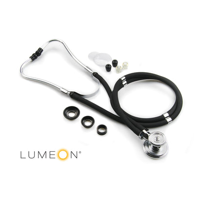 Sprague Stethoscope McKesson LUMEON™ Black 2-Tube 22 Inch Tube Double Sided Chestpiece
