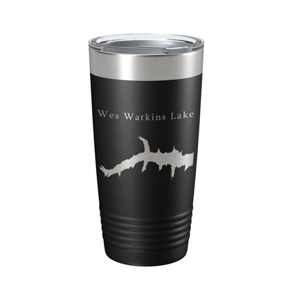 Wes Watkins Lake Map Tumbler Travel Mug Insulated Laser Engraved Coffee Cup Oklahoma 20 oz-5