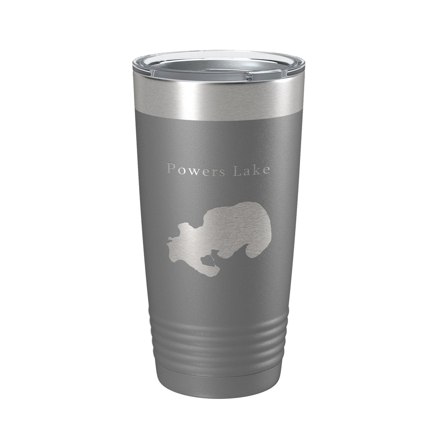 Powers Lake Map Tumbler Travel Mug Insulated Laser Engraved Coffee Cup Wisconsin 20 oz-16