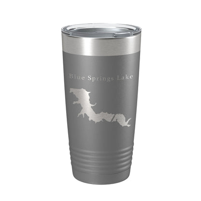 Blue Springs Lake Map Tumbler Travel Mug Insulated Laser Engraved Coffee Cup Missouri 20 oz-16