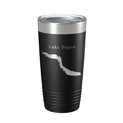Lake Pepin Map Tumbler Travel Mug Insulated Laser Engraved Coffee Cup Minnesota Wisconsin 20 oz-0