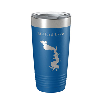 Milford Lake Map Tumbler Travel Mug Insulated Laser Engraved Coffee Cup Kansas 20 oz-6