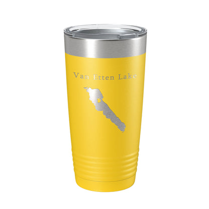 Van Etten Lake Map Tumbler Travel Mug Insulated Laser Engraved Coffee Cup Michigan 20 oz-19