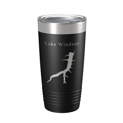 Lake Windsor Map Tumbler Travel Mug Insulated Laser Engraved Coffee Cup Arkansas 20 oz-0