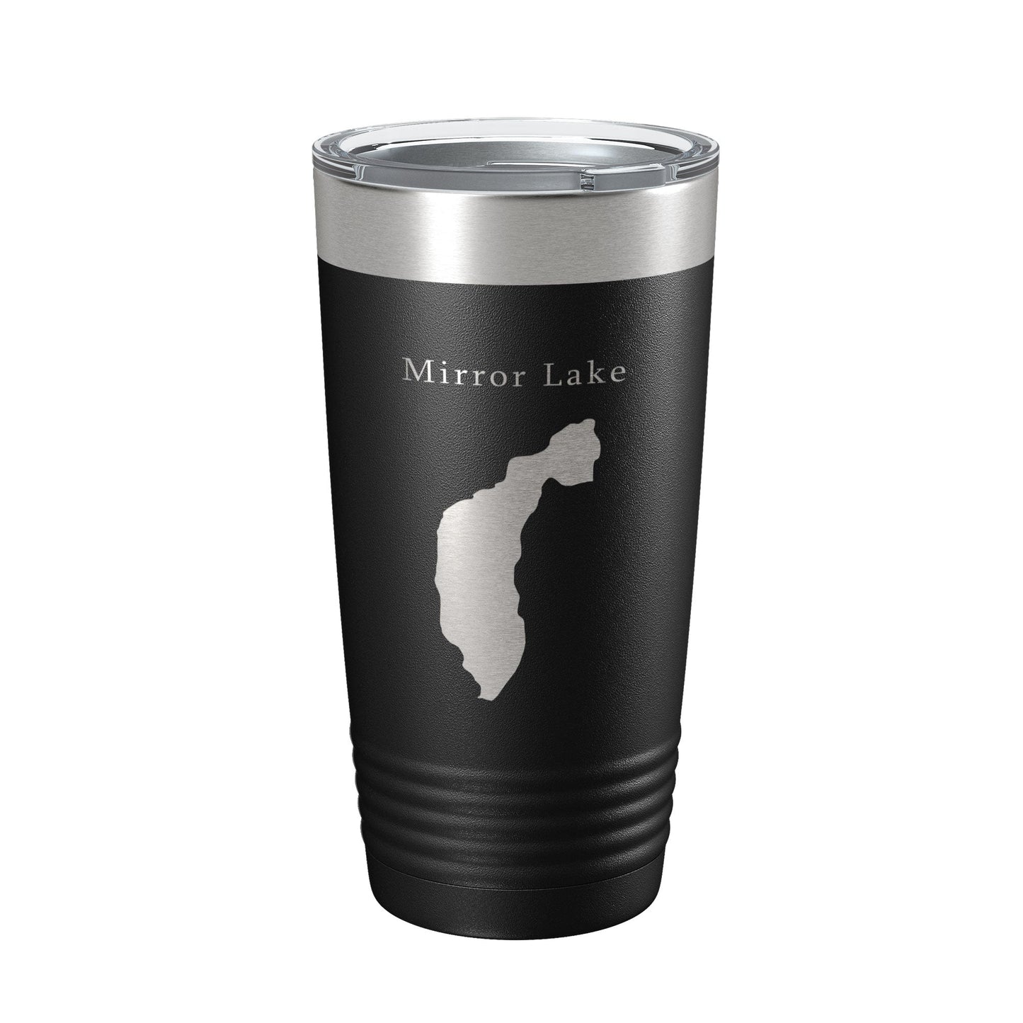 Mirror Lake Map Tumbler Travel Mug Insulated Laser Engraved Coffee Cup New York 20 oz-0