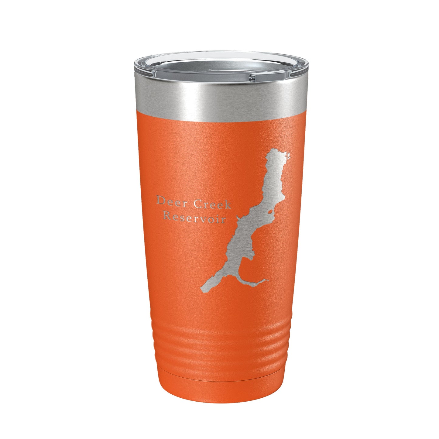 Deer Creek Reservoir Tumbler Lake Map Travel Mug Insulated Laser Engraved Coffee Cup Utah 20 oz-17