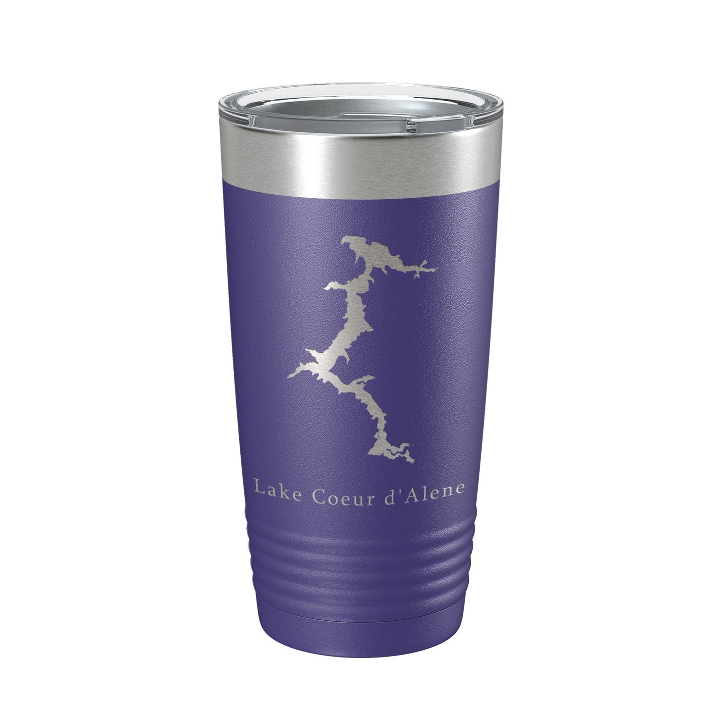 Lake Coeur d'Alene Map Tumbler Travel Mug Insulated Laser Engraved Coffee Cup Idaho 20 oz-15
