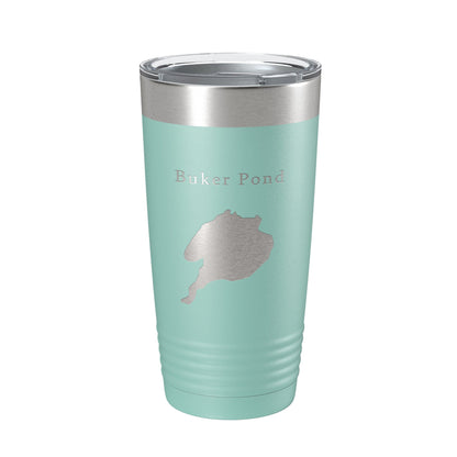 Buker Pond Tumbler Lake Map Travel Mug Insulated Laser Engraved Coffee Cup Maine 20 oz-12