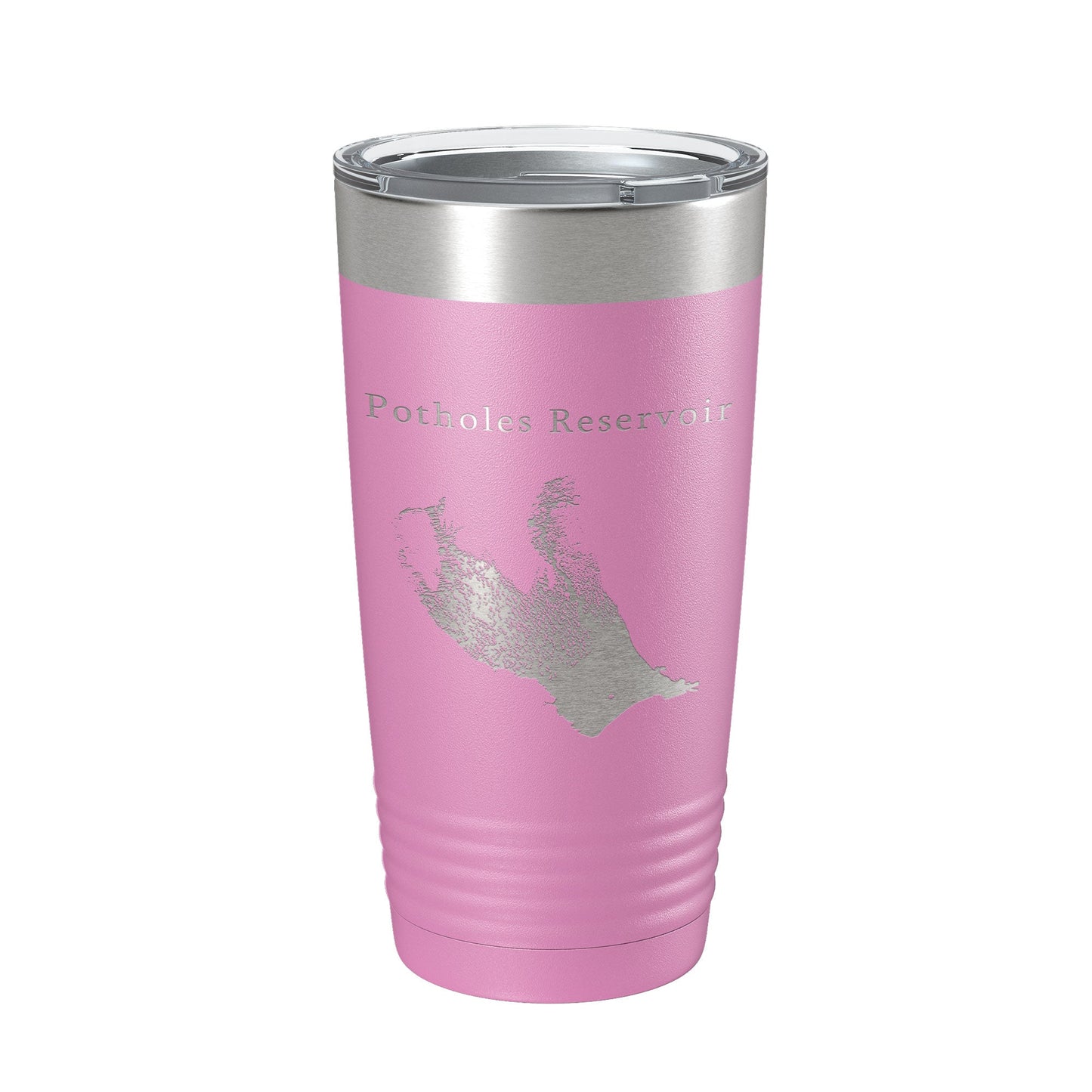Potholes Reservoir Tumbler Lake Map Travel Mug Insulated Laser Engraved Coffee Cup Washington 20 oz-14