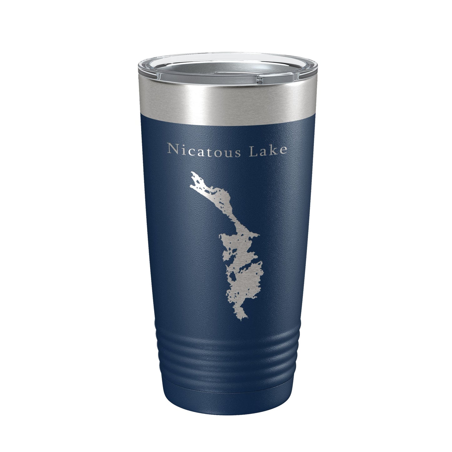 Nicatous Lake Map Tumbler Travel Mug Insulated Laser Engraved Coffee Cup Maine 20 oz-8