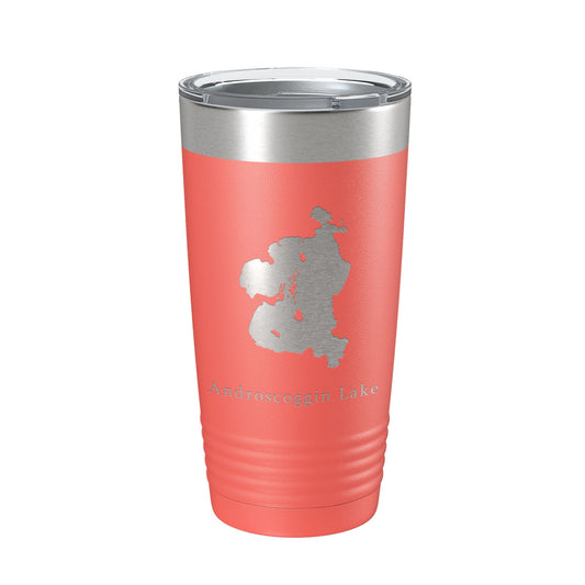 Androscoggin Lake Map Tumbler Travel Mug Insulated Laser Engraved Coffee Cup Maine 20 oz-20